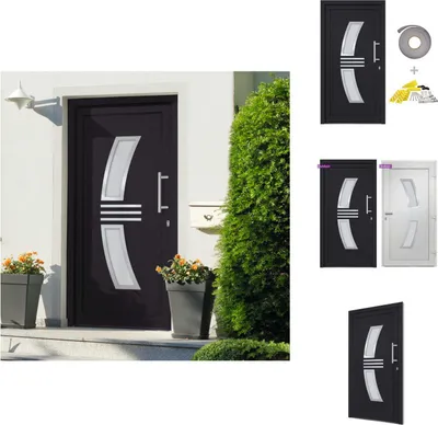 Produktbild von vidaXL Haustür Anthrazit 88x200 cm -  Haustüren