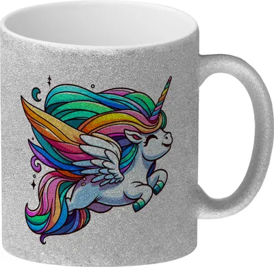 Produktbild von Einhorn Tasse Glitzer-Kaffeebecher