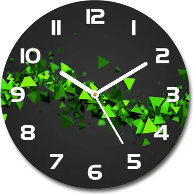 Produktbild von Wanduhr aus Glas 30fi Glasbild Glasuhr Gehärtetes Glas - weisse-zeiger - Geometric wave