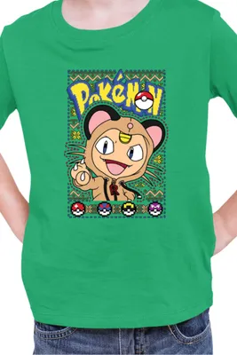 Immagine prodotto di Maglietta per bambini Japan Manga Anime Comics Pokemon 031, , Vert