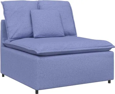 Zdjęcie produktu dla vidaXL Sofa modułowa moduł środkowy z poduszkami denim blue 100 cm
