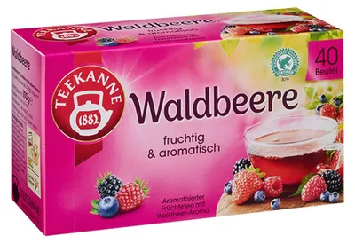 Zdjęcie produktu dla Czajniczek dzika jagoda owocowa i aromatyczna herbata owocowa 40 torebek 50g