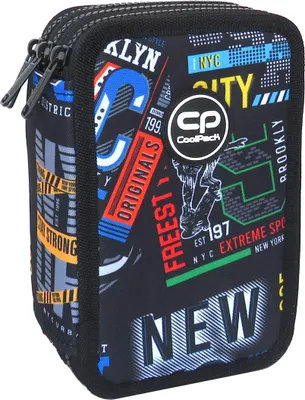 Produktbild von Coolpack Jumper Schulfedermäppchen 3 Fächer F067673 Big City