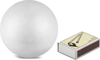 Produktbild von Leichte Polystyrolkugel 8 cm Durchmesser für Bastelarbeiten und Weihnachtsdekorationen