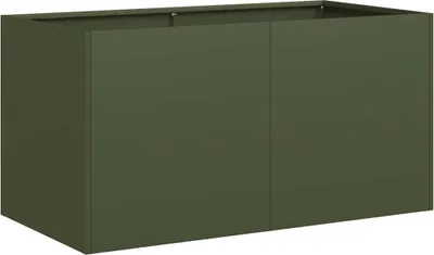 Obrázek produktu pro vidaXL květináč olivově zelený 80x40x40 cm ocel válcovaná za studena