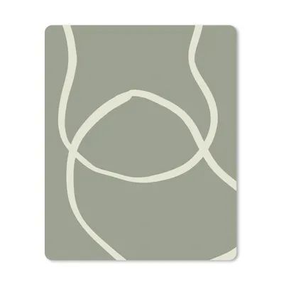 Produktbild von MuchoWow® Mauspad Mousepad Linien - Figuren - Abstrakt - Grün 19x23 cm - Mousepads - Maus Mat - Pad - Mausunterlage - Mauspads - Spielen