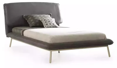 Produktbild von Polsterbett Bettrahmen Bett  Bettgestell Stoff Grau Jugendbett Bettgestelle