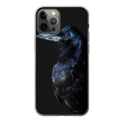 Produktbild von MuchoWow® Handyhülle Schutzhülle Hülle für iPhone 12 Pro Vogel - Tiere - Schwarz Silikon Softcase Handy Hülle - Abdeckung