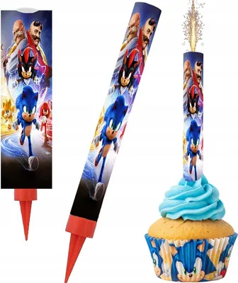 Produktbild von FOUNTAIN Tortenaufsatz für Torte Blauer Igel SONIK Märchenspiel Geburtstag 18cm