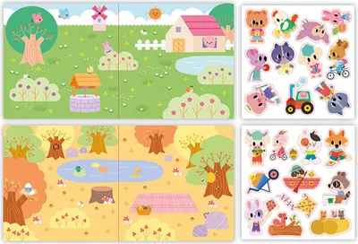 Produktbild von Janod Atelier - Sticker Set dicke wiederverwendbare Aufkleber ab 2 Jahren