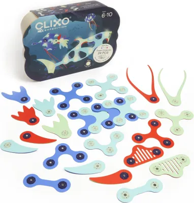 Immagine prodotto di Clixo Ocean Creatures, mit 24 Teilen, Magnetspielzeug für Kinder 5834809