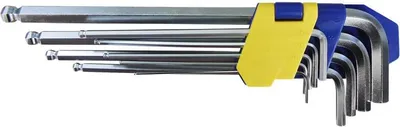 Produktbild von KINZO Innensechskantschlüssel-Set lang, 9-teilig, 1,5...10 mm