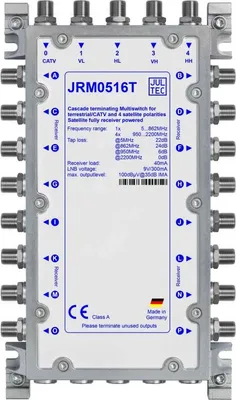 Zdjęcie produktu dla JULTEC JRM0516T, 5 wejś., 16 wyjś., 35 dB, 26 dB, Niemcy, 9 V