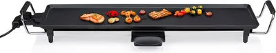 Produktbild von Teppanyaki Grillplatte mit Antihaftbeschichtung, elektrischer Tischgrill, 2000 Watt, große Grillfläche