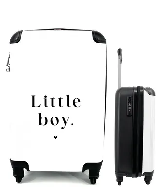 Produktbild von MuchoWow® Koffer Handgepäck Trolley Rollkoffer Kleine Reisekoffer mit 4 Rollen - Kinder - Sprichwörter - Kleiner Junge - Zitate - Jungen - Cabin Size < 55x40x23 cm & 55x40x20 cm - Kinderkoffer - Kabinenkoffer - Boardgepäck - Reise-Box - Reisekoffer - Reisegepäck - Koffer mit Bild - Trolley für Kinder