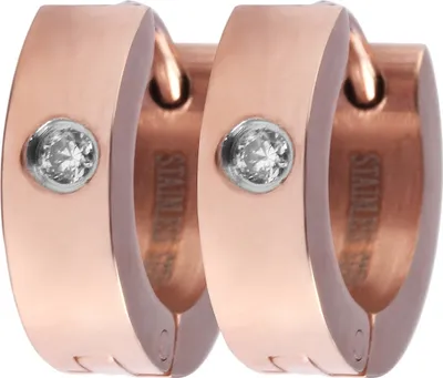Produktbild von Minott Damen Ohrschmuck Ohrringe Creolen aus Edelstahl mit Zirkonia 22262