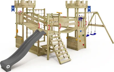Immagine prodotto di Struttura per arrampicata Wickey Smart Arch con altalena e ponti oscillanti, colore antracite