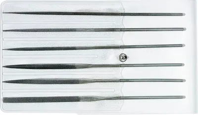 Immagine prodotto di Blu-Dan set di lime ad ago 6 pezzi taglio 1/2 liscio lunghezza 160 mm