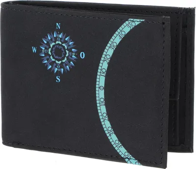 Produktbild von oxmox Geldbörse New Cryptan RFID Protect Pocketbörse Windrose Print Cyan Black schwarz