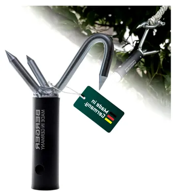 Produktbild von ArboRapid Schubhaken mit Anschlagkralle | Teleskopstangenaufsatz aus Metall | 19 cm Haken zum Ziehen von Seilen und Holzentfernen | Gartenwerkzeug | Aufsatz für Teleskopstangen