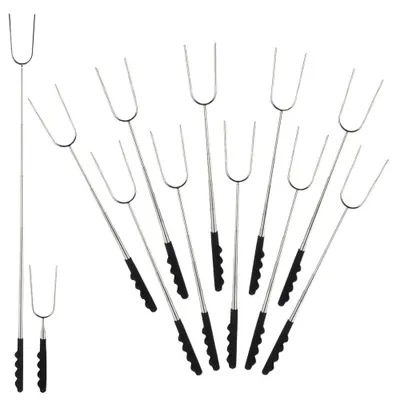 Produktbild von Vilde | Grillgabeln Teleskopisch 24-72 cm - 10er Set - Lagerfeuer Spieße - Edelstahl