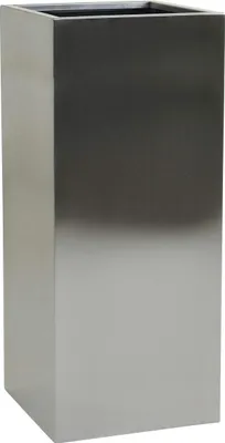 Produktbild von VIVANNO Pflanzkübel Edelstahl BLOCK Säule, Edelstahl gebürstet gebürstet - 40x40x80 cm