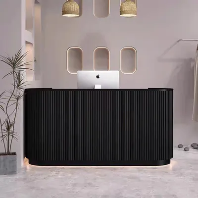 Produktbild von Geschäft Salon Empfangstisch Theke Tresen Kasse Laden Schwarz 120*60cm 【H Tiaowen120】