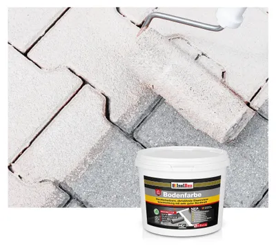 Produktbild von Isolbau Bodenfarbe Weiß 4 kg Betonfarbe Bodenbeschichtung wasserfest