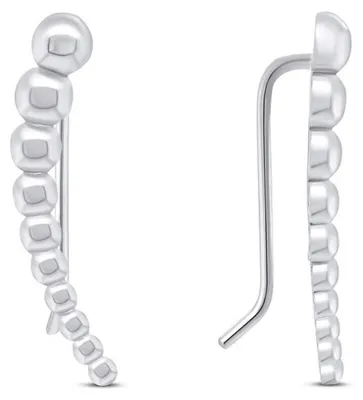 Produktbild von Minimalist longitudinal silver earrings EA80W