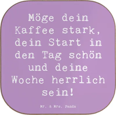 Produktbild von Mr. & Mrs. Panda Untersetzer für Gläser Spruch Selbstzweifel Überwinden - Lavendeltraum - Geschenk, Tasse, Getränkeuntersetzer, gläseruntersetzer, positive Energie, Zitat