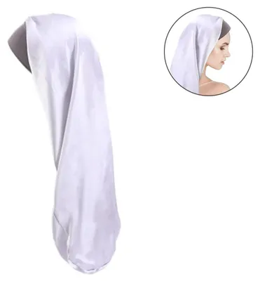 Produktbild von Lange Satin-Schlafhaube, lockere Schlafhaube mit weichem Gummiband für Frauen mit Dreadlocks und lockigem Haar