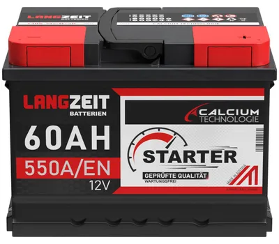 Produktbild von LANGZEIT Autobatterie 60AH 12V 550A/EN ersetzt Batterie 55AH 54AH 56AH 62AH