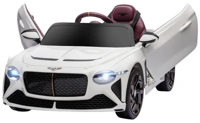 Imagen del producto de Coche eléctrico, batería de 12V recargable, con control remoto, color blanco