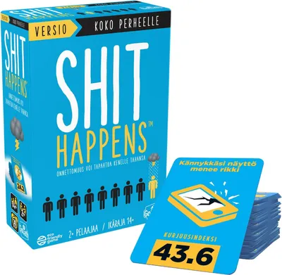 Produktbild von Familienspiel „Shit Happens“ - Auf Finnisch