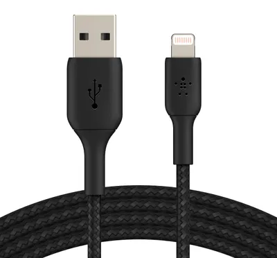 Produktbild von Belkin CAA002BT3MBK, 3 m, Lightning, USB A, Männlich, Männlich, Schwarz