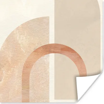 Produktbild von MuchoWow® Poster Rosa - Beige - Abstrakt 75x75 cm - Wand Dekoration