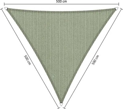 Produktbild von SHADOW COMFORT 5 x 5 x 5 m Dreieckiges Sonnensegel Moonstone Green Gleichseitig