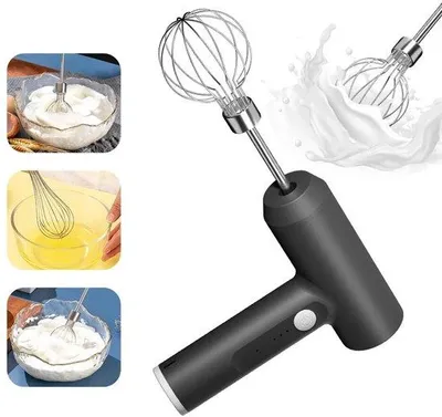 Produktbild von Elektrischer Handmixer, automatische Eierklopper, Deegmixer mit drei Geschwindigkeitsstufen, Brotmixer, Kuchenmixer, Handrührgerät