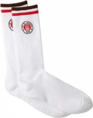 Produktbild von St. Pauli Tennissocken mit Vereinslogo, weiß
