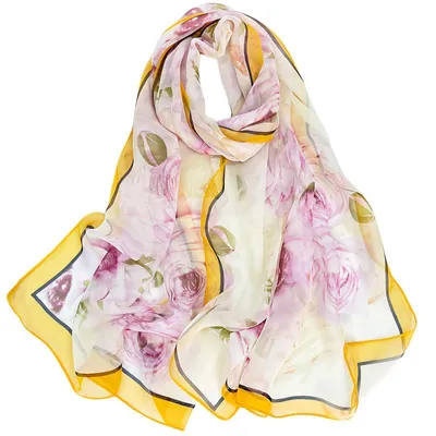 Immagine prodotto di Sciarpa in chiffon da donna, motivo a pois, 160 x 50 cm, colorata, leggera e ariosa