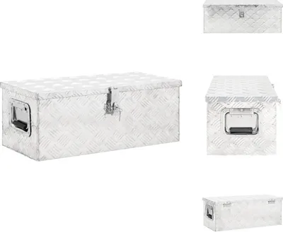 Produktbild von vidaXL Aufbewahrungsbox Silbern 70x31x27 cm Aluminium -  Werkzeugkästen