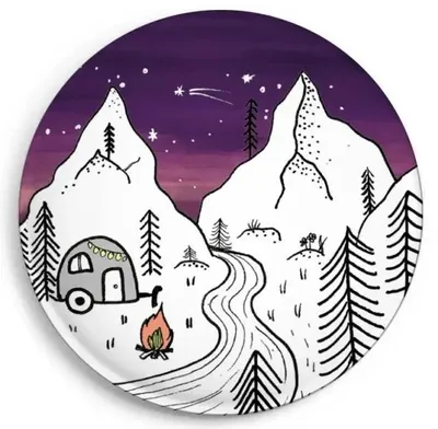 Image de Aimant « Camping de nuit » - Ligarti