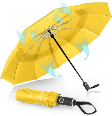 Produktbild von Herreicher Regenschirm Sturmfest Groß Taschenschirm Winddicht Automatik Leicht faltbar Golf Umbrella