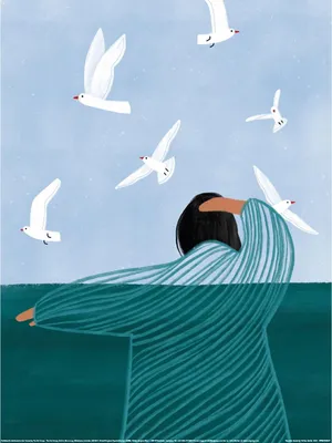 Image de Bea Muller - "Seaside Serenity" imprimé PM12428 (50 cm x 40 cm) (Coloured)