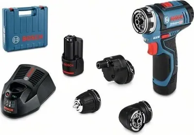 Image de Perceuse-visseuse Bosch Professional GSR 12V-15 FC, 2 batteries 2,0Ah, Chargeur GAL 1230, Bois 19 mm