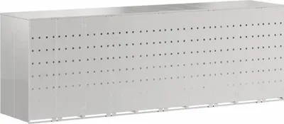 Produktbild von vidaXL Wagenmüllbehälter für 5 Behälter Silber 340 x 77,5 x 115,5 cm