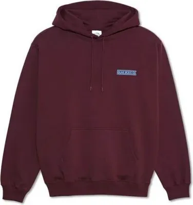 Zdjęcie produktu dla SWEATSHIRT POLAR Stretch Logo Hoodie - Burgundy - XL