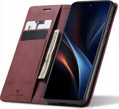Image de SPACECASE Etui portefeuille pour Galaxy S25 Ultra Rouge