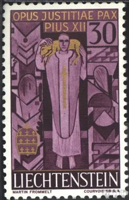 Produktbild von Briefmarken Liechtenstein 1959 Mi 380 (kompl.Ausg.) gestempelt Papst Pius XII.