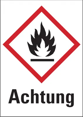 Produktbild von Dreifke® Gefahrstoffetiketten - Flamme (GHS 02) - 52x74 mm Folie selbstklebend